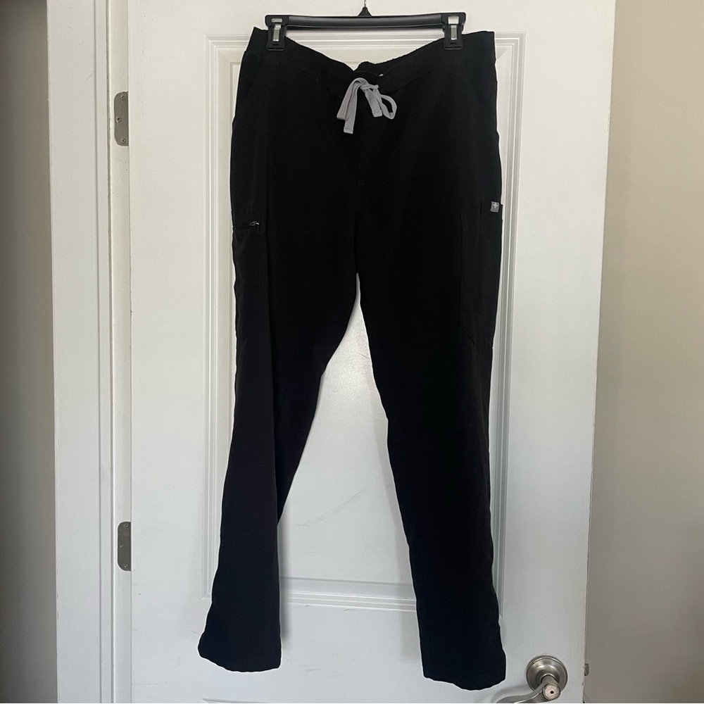Figs Yola skinny scrub bottoms size medium black